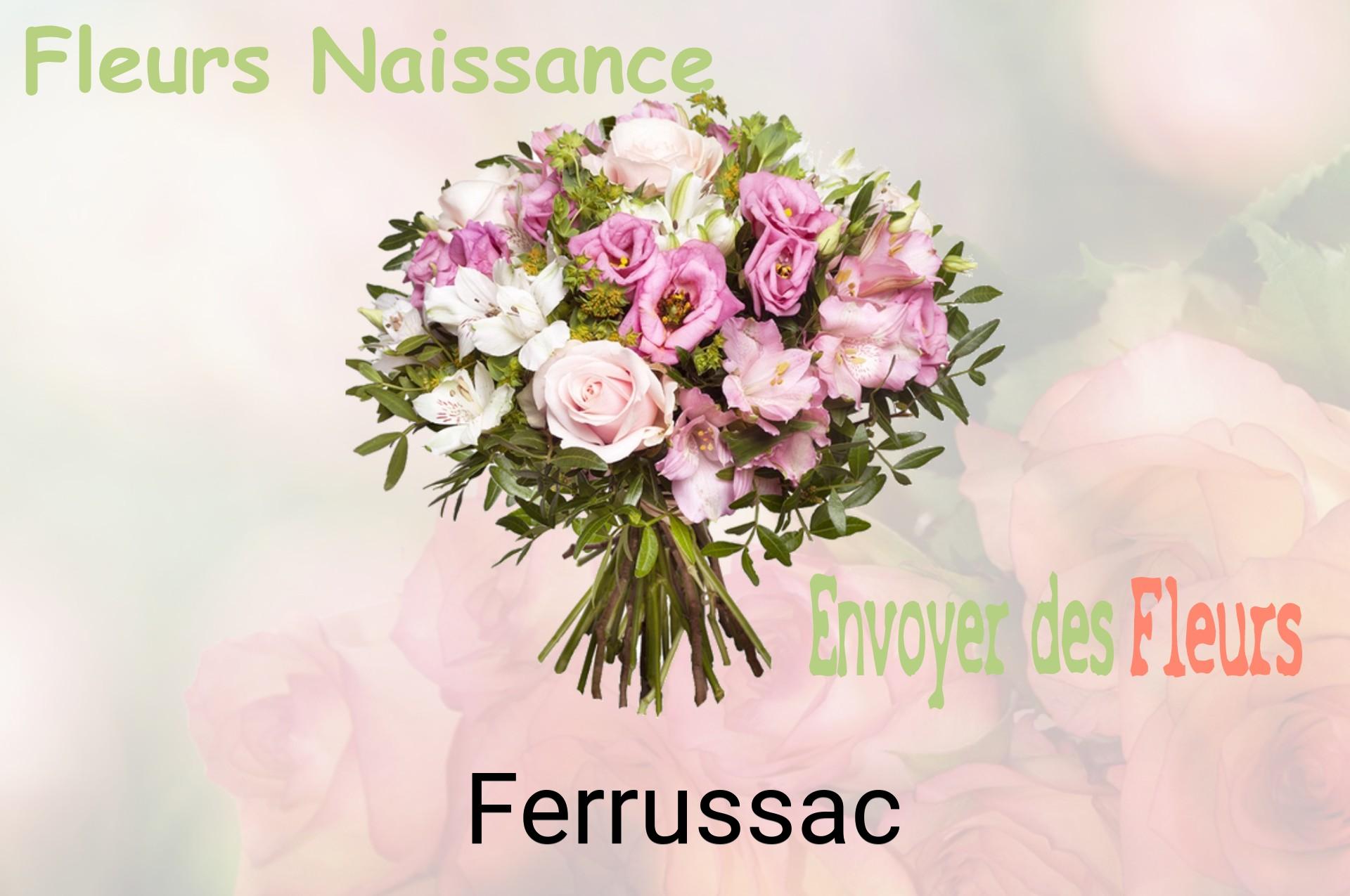 Bouquet de fleurs de naissance livré à Ferrussac